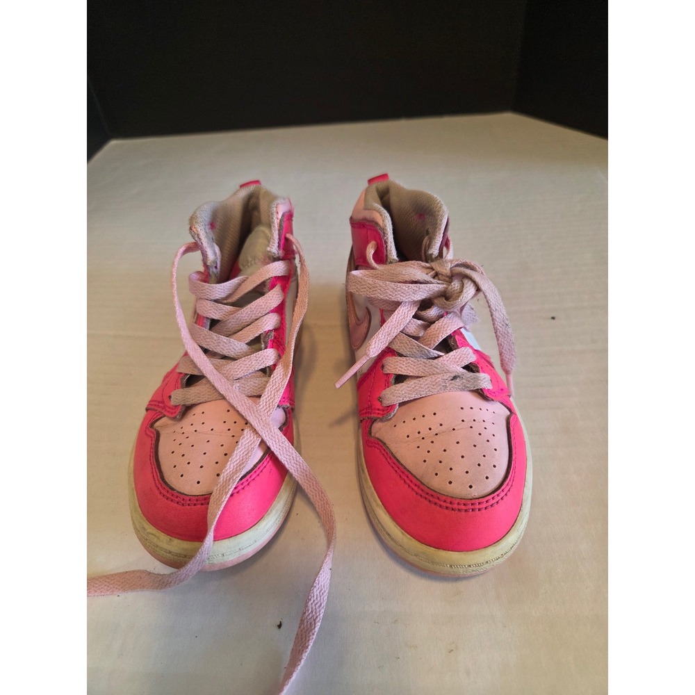Nike Air Jordan 1 Mid Fierce Pink Soft Pink Kids Shoes FD8781-116 Size 12C